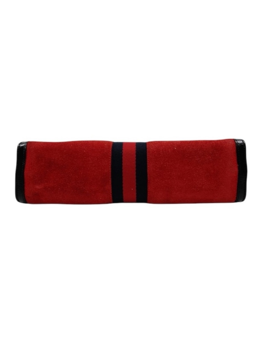 Gucci Ophidia Red Suede Clutch Leather Trim with Chain Strap EUC w/ COA - Picture 4 of 8